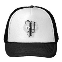 Ihr Brief. Schädel-Illustrations-Monogramm. Gewohn Kult Mützen