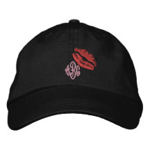 Ihr Kuss-kundenspezifischer mit Monogramm gestickt Baseballkappe