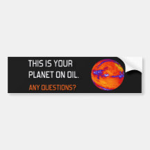 Ihr Planet auf Öl Autosticker
