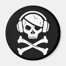 Ikone der Musik-Piraten-Piraterie Anti-RIAA Kühlschrankmagnet