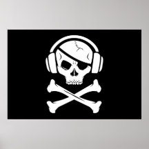 Ikone der Musik-Piraten-Piraterie Anti-RIAA Poster