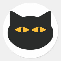 Ikone der schwarzen Katze Sticker
