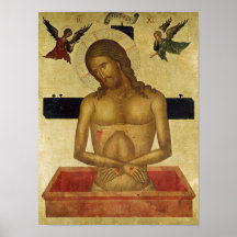 Ikone, die Christus im Grab darstellt Plakatdruck