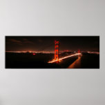 Ikonenhaftes Golden gate bridge nachts Posterdruck