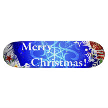 Illustration der frohen Weihnachten Skateboard Deck
