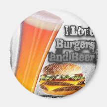 ILoveBurgersandBeer hohes Magnets