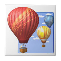 Im Ballon aufsteigen 2 Keramikfliese