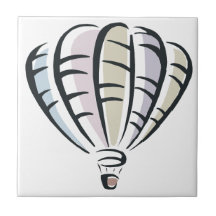 Im Ballon aufsteigen 4 Keramikfliesen