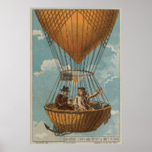 Im Ballon aufsteigen bei 4000 Metern - 1804 Plakatdruck