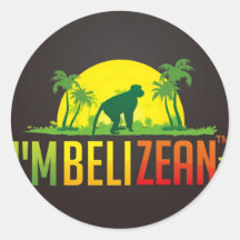 Im belizean round sticker