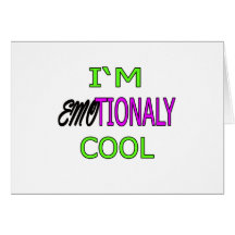 IM EMOTIONALY COOLER lustiger Emo Electro-Tanz Karten