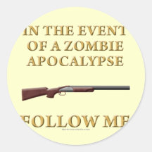 Im Falle einer Zombie-Apokalypse Runde Sticker