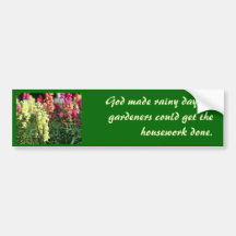 Im Garten arbeitenAutoaufkleber #1 Snapdragons
