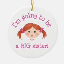 Im gehend, eine große Schwester zu sein - rotes be Weihnachtsbaum Ornament