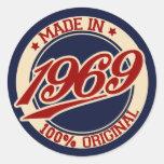 Im Jahre 1969 gemacht Runde Aufkleber