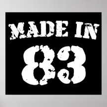 Im Jahre 1983 gemacht Poster