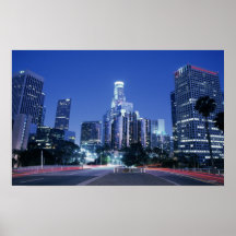 Im Stadtzentrum gelegenes Los Angeles Poster