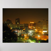 Im Stadtzentrum gelegenes Los Angeles Plakat