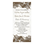 IMITATpapierausschnitteffektbraun Hochzeitsprogram Individuelle Werbekarte