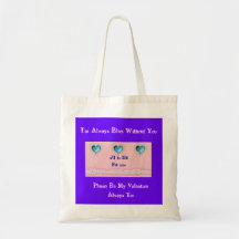 Immer blau ohne Sie Valentinsgruß-Tasche