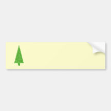 Immergrüner Tannen-Baum. Grünes Gelb. Weihnachten Autoaufkleber