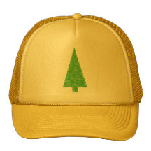 Immergrüner Tannen-Baum. Grünes Gelb. Weihnachten Retrokappe