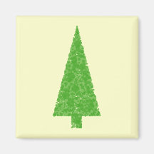 Immergrüner Tannen-Baum. Grünes Gelb. Weihnachten Magnete
