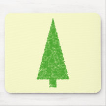 Immergrüner Tannen-Baum. Grünes Gelb. Weihnachten Mauspad