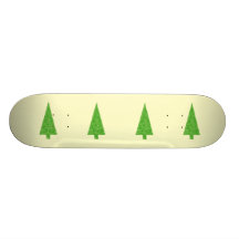Immergrüner Tannen-Baum. Grünes Gelb. Weihnachten Skate Board