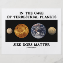In den Fall-terrestrischen Planeten ist die Größe  Individuelle Flyer