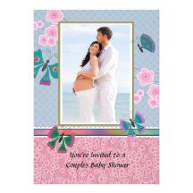 In der Garten-Foto-Babyparty-Einladung
