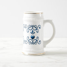 In einer Liste verzeichnetes reiches Blau Herzen S Kaffee Tassen