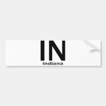 IN einfachem Schwarzem Indianas Autosticker