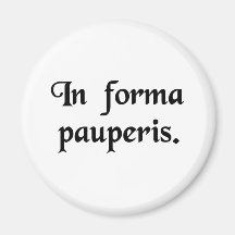 In Form einer armen Person Kühlschrankmagnete