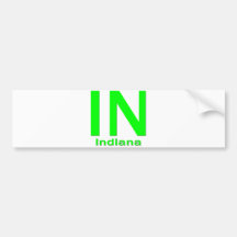 IN Indiana-Grün Auto Aufkleber