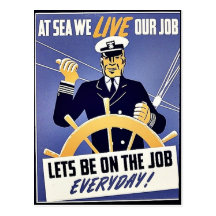 In Meer leben wir unser Job Postkarten