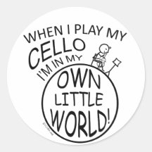In meinem eigenen kleinen WeltCello Sticker