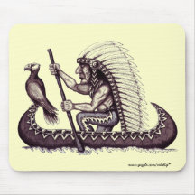 Inder mit coolem Entwurf mousepad grafische Kunst 