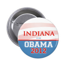 INDIANA für Obama 2012 Anstecknadelbuttons