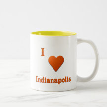 Indianapolis -- Gebrannte Orange Kaffeetassen