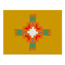 Indianer native american Verzierung decoration Postkarte