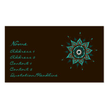 Indien! Aquamarin • Profilecard Visitenkarten Vorlage