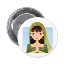 Indische Frau Button