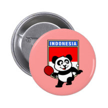 Indonesien-Tischtennis-Panda Buttons