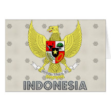 Indonesien-Wappen Karten