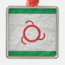 Ingushetian Flagge Weinachtsornamente