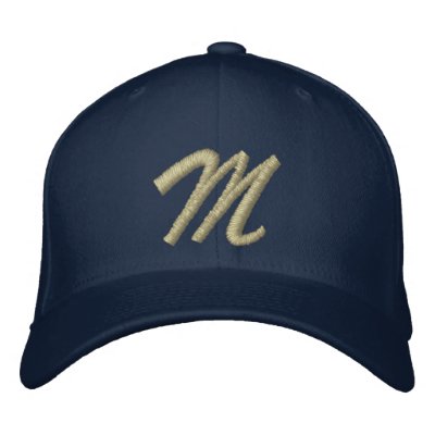 Initiale des Stickerei-Monogramm-Buchstabe-M Bestickte Baseballkappe