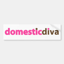 inländische Diva (Braun) Autoaufkleber