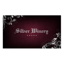 Innenarchitektur-Visitenkarte-Leinenwein-Silber