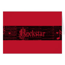 Inneres Rockstar Konzert-Einladung rojo Grußkarten